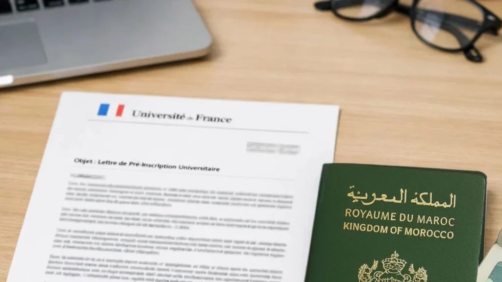 lettre pré-inscription visa étudiant France