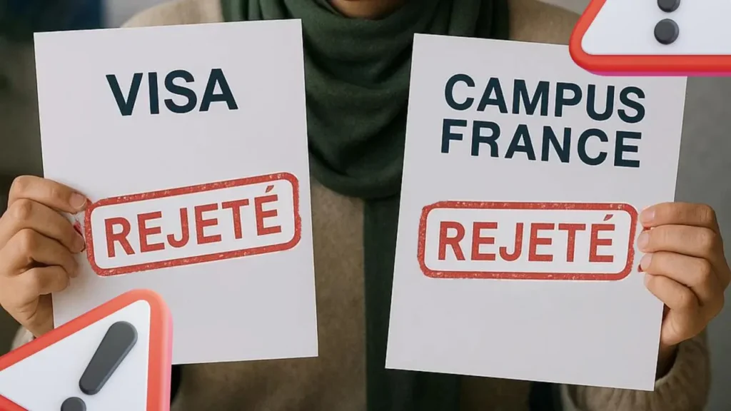 différence refus visa Campus France