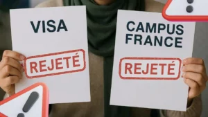 différence refus visa Campus France