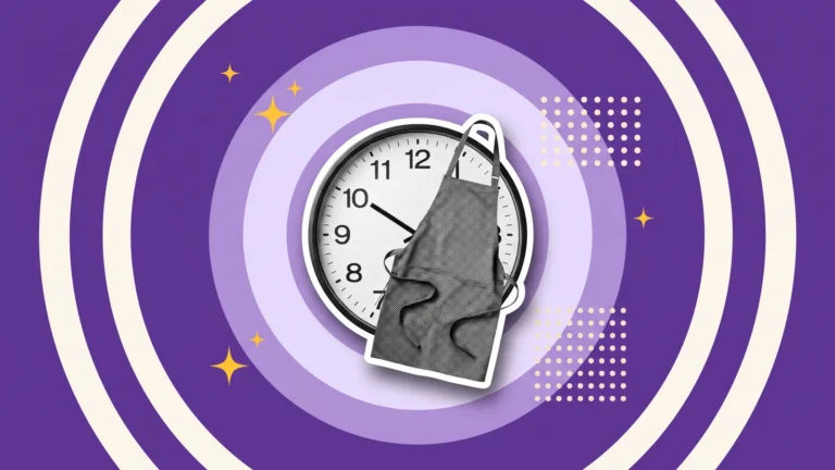 Horloge et tablier de barista, symboles des horaires et des droits du job étudiant